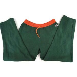 Vintage The Game Sweatpants Mens Large Green Orange Fleece 90s‎ USA Made Casual
